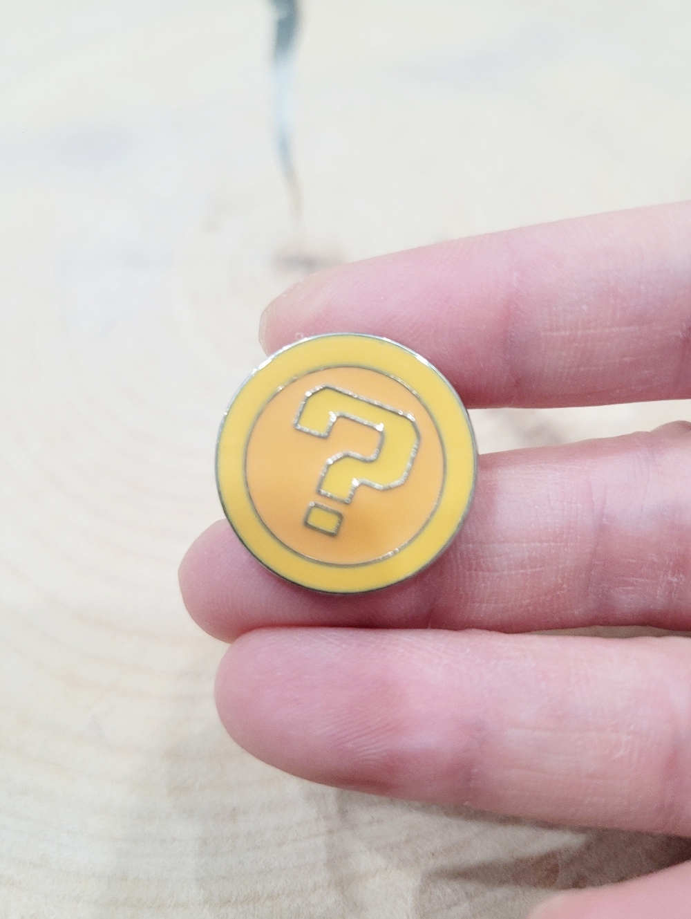 2/20 Brand New Super Mario Question Block Pin Brooch